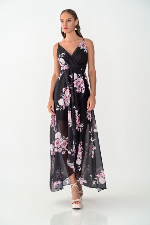 Φόρεμα floral αμπιγιέ - 1372B