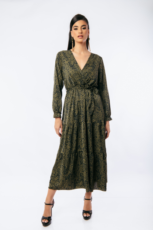 Φόρεμα κρουαζέ με βολάν-0126