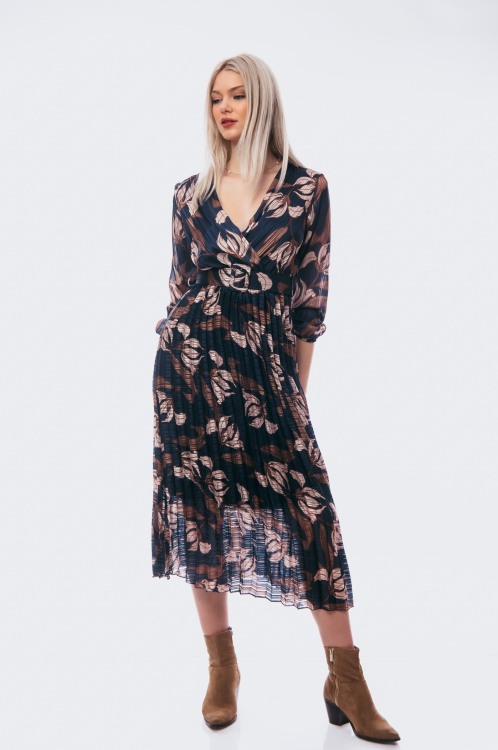 Φόρεμα κρουαζέ πλισέ-0147