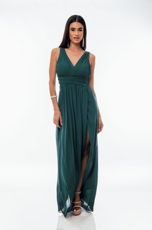 Φόρεμα αμπιγιέ με σκίσιμο-8827