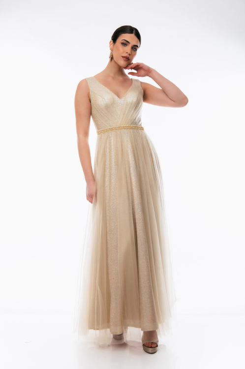 Φόρεμα αμπιγιέ με τούλι-9248