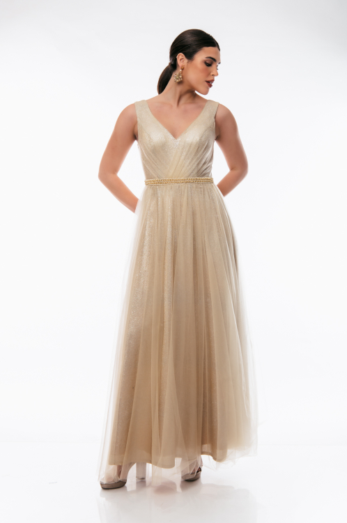 Φόρεμα αμπιγιέ με τούλι-9248