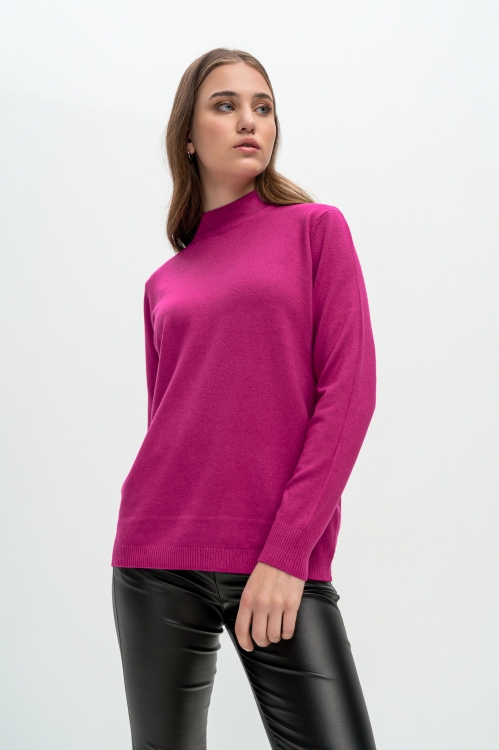 Πουλόβερ με χαμηλό ζιβάγκο plus size-678B