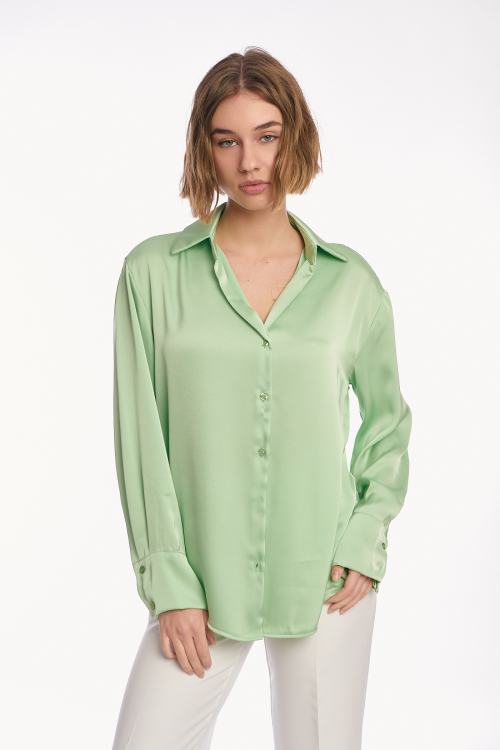 Γυναικείο Σατέν Πουκάμισο σε Βεραμάν-4462B