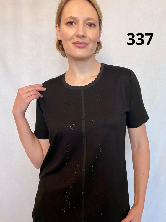 Αμπιγιέ μπλούζα με στρας-337