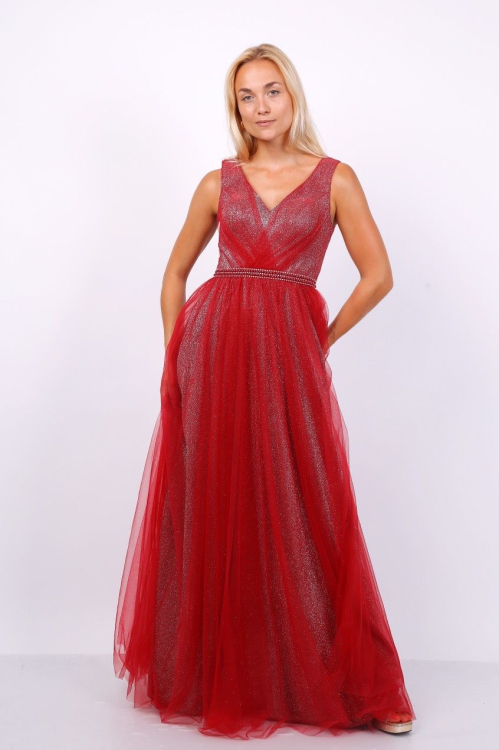 Φόρεμα αμπιγιέ με τούλι-9248