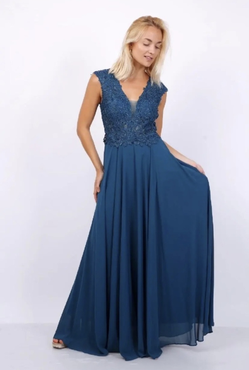 Φόρεμα αμπιγιέ αμάνικο-9336