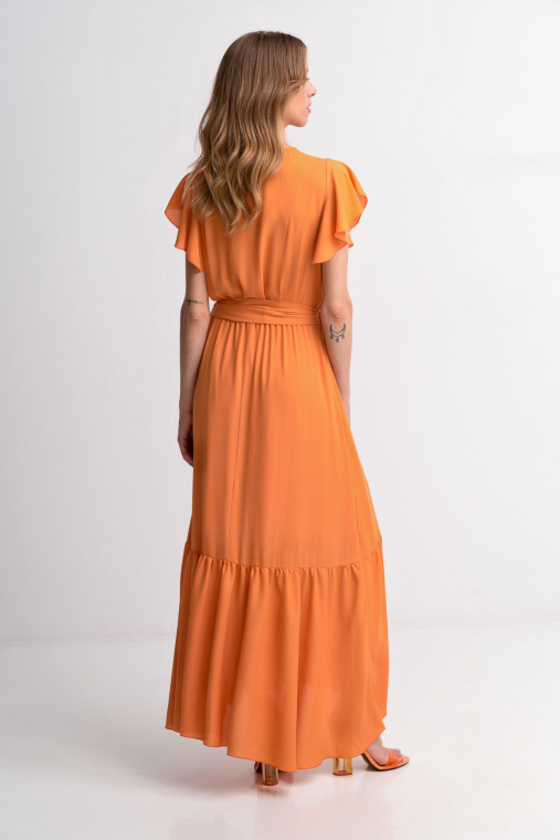 Φόρεμα κρουαζέ με δέσιμο-6082