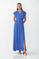 Φόρεμα maxi κρουαζέ με σκίσιμο-6031Β