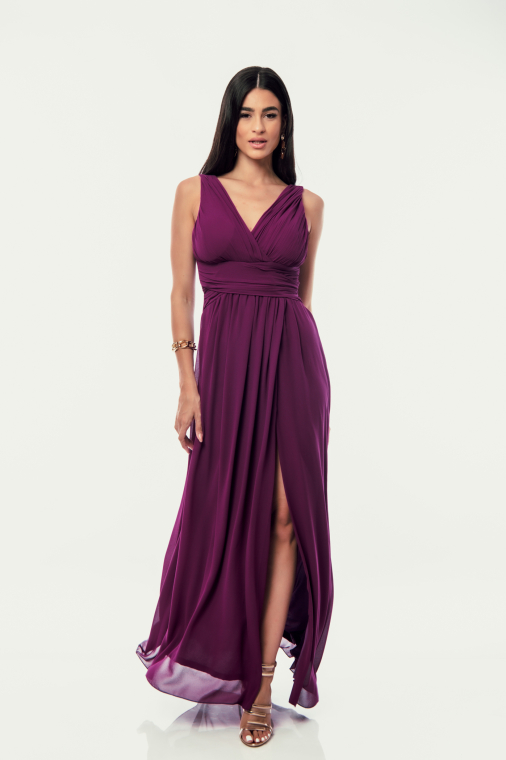 Φόρεμα αμπιγιέ με σκίσιμο-8827