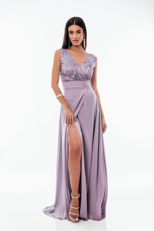 Φόρεμα αμπιγιέ με δαντέλα-1497