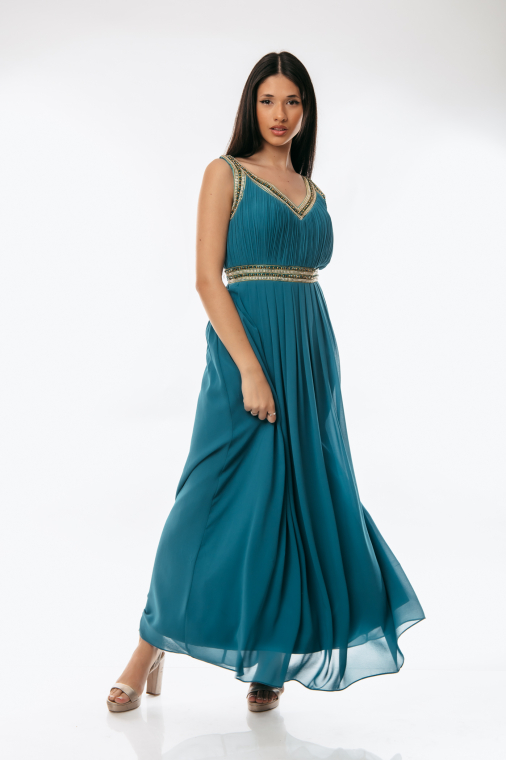 Φόρεμα αμπιγιέ με χάνδρες-1539