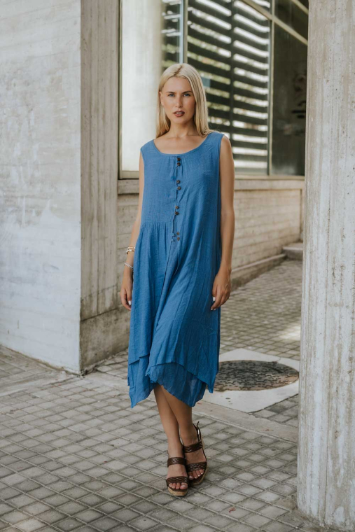 Φόρεμα αμάνικο-0275