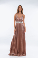 Φόρεμα μεταλιζέ πλισέ-16012