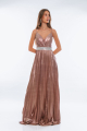 Φόρεμα μεταλιζέ πλισέ-16012