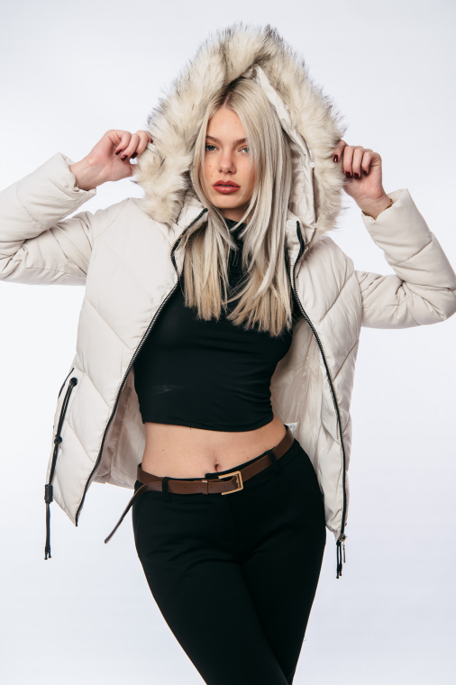 Μπουφάν κοντό με κουκούλα-6038