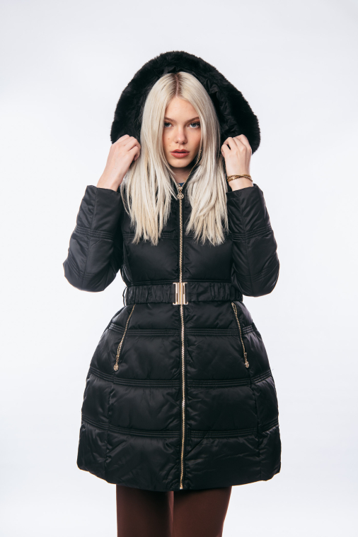 Μπουφάν μακρύ με ζώνη-2410