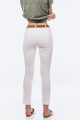 Βαμβακερό παντελόνι λευκό ίσια γραμμή-4122B