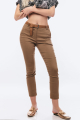Βαμβακερό παντελόνι καφέ ίσια γραμμή-4122C