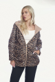 Μπουφάν διπλής όψης σε λεοπάρ και μπεζ με κουκούλα-009-22