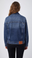 Oversized denim jacket μπλε με τσέπες-T832