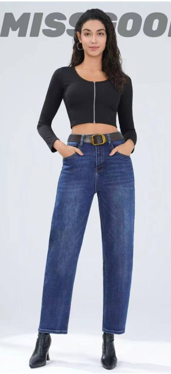 Τζιν Παντελόνι Loose Fit Ψηλόμεσο Denim-MG6972A/72