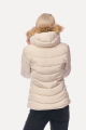 Μπουφάν Puffer Κοντό με Αποσπώμενη Γούνα & Καπιτονέ Γάζωμα Mπεζ-6627