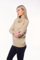 Κλασικό Πουλόβερ Ζιβάγκο σε Απαλό Χρώμα – Μπεζ-C-5616