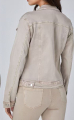 Γυναικείο Τζιν Μπουφάν σε Μπεζ-Grey Απόχρωση με Μεταλλικά Κουμπιά και Τσέπες-K6686-4