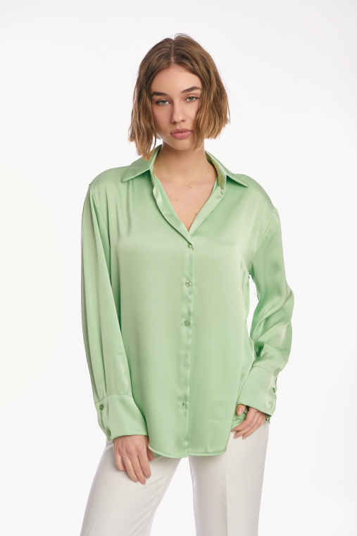 Γυναικείο Σατέν Πουκάμισο σε Βεραμάν-4462B