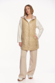 Γυναικείο Μακρύ Καπιτονέ Γιλέκο με Κουκούλα -A26352