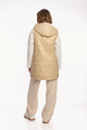 Γυναικείο Μακρύ Καπιτονέ Γιλέκο με Κουκούλα -A26352