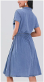 Denim Φόρεμα με Κοντό Μανίκι & Διακοσμητική Αλυσίδα στη Μέση-MG7535/60