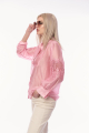 Γυναικείο Διάφανο Πουκάμισο σε Ροζ Χρώμα με Ανάγλυφα Κεντήματα στα Μανίκια και Λεπτομέρειες με Πιέτες-28541B
