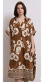 Γυναικείο Midi Καφτάνι-Φόρεμα με Floral Motiva και Ethnic Λεπτομέρειες-CD3198