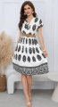 Γυναικείο Κοντό Φόρεμα με Ethnic Μοτίβα και Ψάθινη Ζώνη-A26392