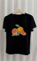 Γυναικείο T-Shirt με Στρογγυλή Λαιμόκοψη και Τύπωμα Πορτοκάλια-83505