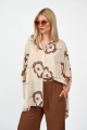 Γυναικείο Oversized Λευκό Πουκάμισο με Floral Κεντήματα-CL128