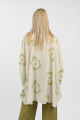 Γυναικείο Oversized Λευκό Πουκάμισο με Floral Κεντήματα-CL128