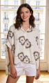 Γυναικείο Oversized Λευκό Πουκάμισο με Floral Κεντήματα-CL128