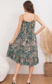 Midi Αέρινο Φόρεμα με Floral & Paisley Μοτίβο & Βολάν-A26588