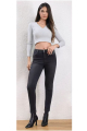 Ψηλόμεσο Skinny Τζιν Παντελόνι Σε Σκούρο Γκρι / Μαύρο-MG7782C/84