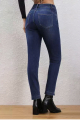 Ψηλόμεσο Slim / Skinny Τζιν Παντελόνι Σε Σκούρο Μπλε-MG7782A/84