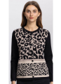 Πλεκτό Cardigan Με Leopard Print & Στρογγυλή Λαιμόκοψη-71577