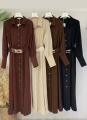Μάξι Shirt Dress Με Ζώνη & Χρυσή Αγκράφα-RR1517