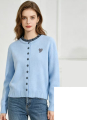Πλεκτή Ζακέτα Με Καρδιά & Διπλό Γιακά-RR1393