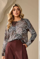 Μακρυμάνικη Μπλούζα Με Patchwork Animal Print Μοτίβο-5325