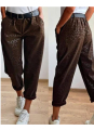Animal Print Παντελόνι Slouchy Με Ζώνη-51376