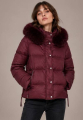 Κοντό Καπιτονέ Μπουφάν Με Κουκούλα Faux Fur & Κορδόνι Σύσφιξης-A26902