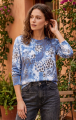 Fine-Knit Πουλόβερ Με Animal & Watercolor Print-K909